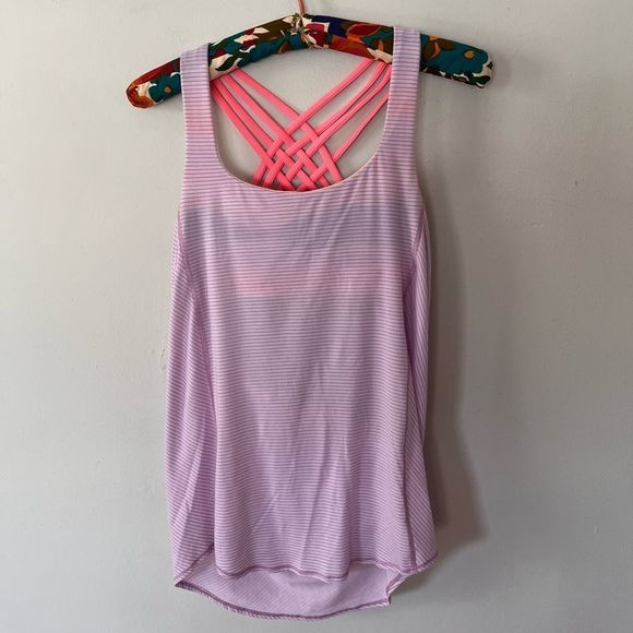 Lululemon Athletica Purple Pink Backless Tank Top - Picture 3 of 8